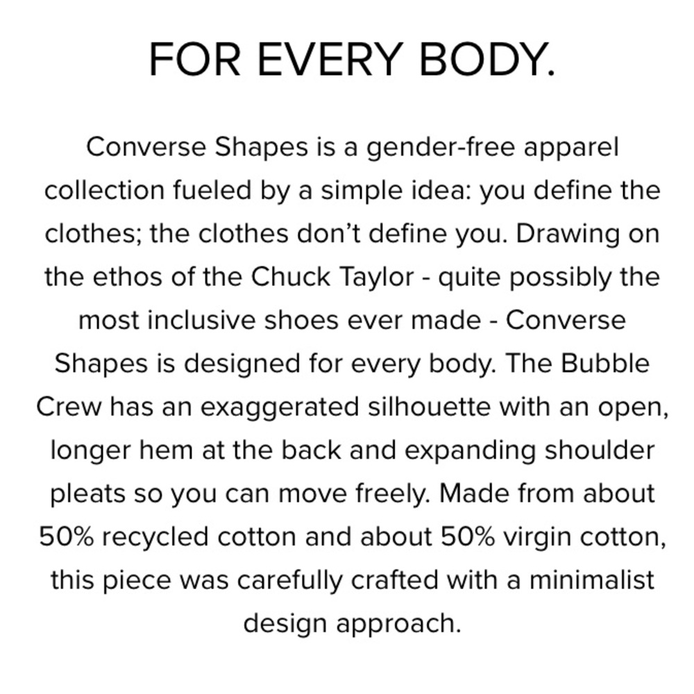 NWT - Converse Shapes Bubble Crew - Size IIII - Picture 8 of 10
